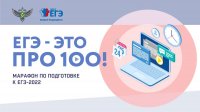 18-25 апреля 2022 года Рособрнадзор проведёт онлайн-марафон «ЕГЭ-это про100!»